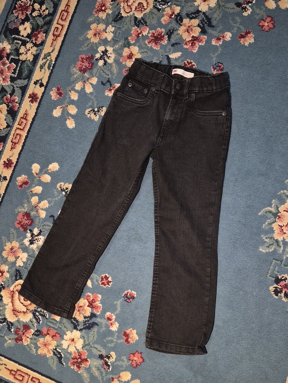 Boys Black Bootcut Jeans